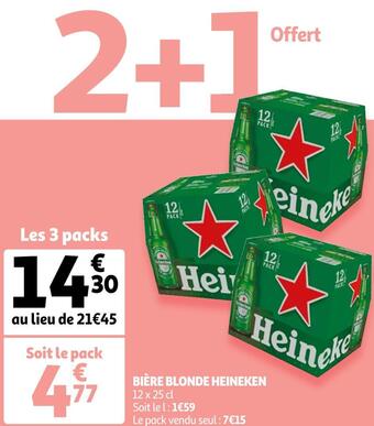 Auchan Heineken bière blonde offre