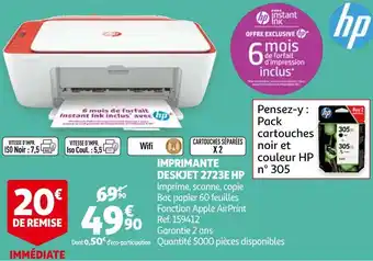 Auchan Hp imprimante deskjet 2723e offre