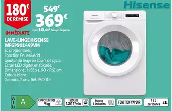 Auchan Hisense lave-linge wfgp901449vm offre