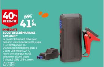 Booster de démarrage 12v 600a