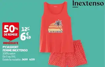 Auchan In extenso pyjashort femme offre