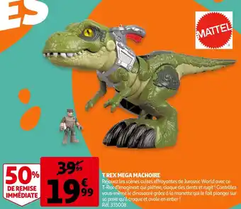 Auchan Mattel t rex mega machoire offre