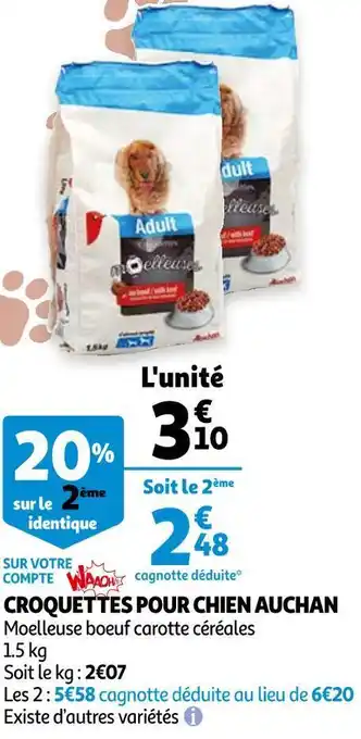 Auchan Auchan croquettes pour chien offre