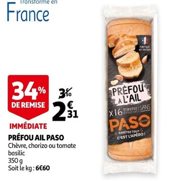 Auchan Paso préfou ail offre