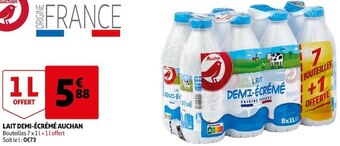 Auchan Auchan lait demi-écrémé offre