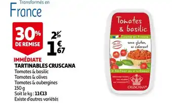 Auchan Cruscana tartinables offre