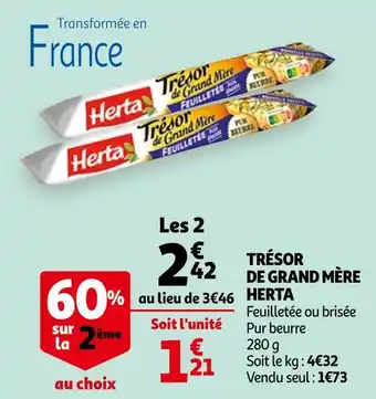 Auchan Herta trésor de grand mère offre