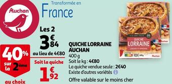 Auchan Auchan quiche lorraine offre