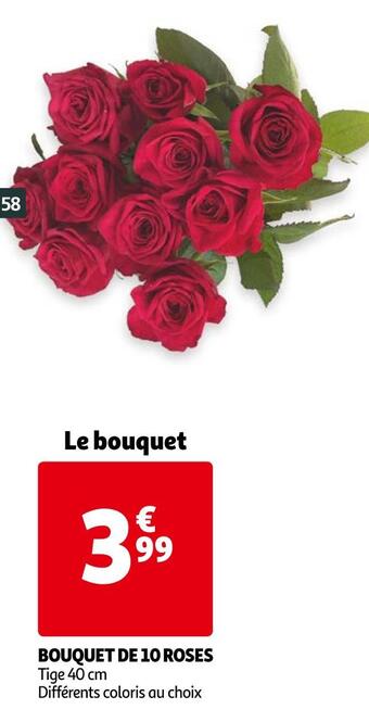 Auchan Bouquet de 10 roses offre