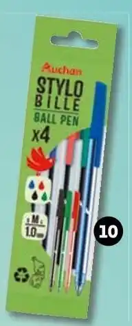 Auchan Auchan 4 stylos bille offre