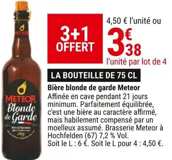 Gamm vert Meteor bière blonde de garde offre