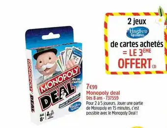King Jouet Monopoly Deal offre