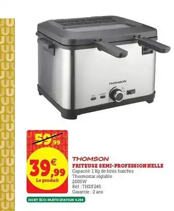 Friteuse Semi Professionnelle Thomson Capacite 1kg