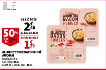 Auchan Allumettes de Bacon Fumé Auchan offre