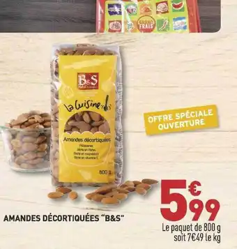Grand Frais Amandes Décortiquées offre