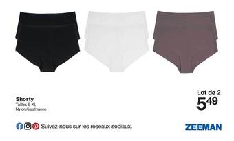 Zeeman Shorty offre