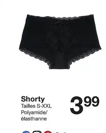 Zeeman Shorty offre