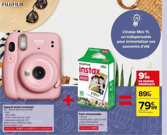 Carrefour Market Appareil Photo Instantané + Pack Consommable offre