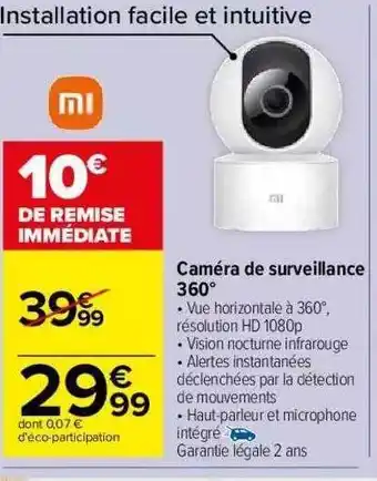 Carrefour Market Caméra De Surveillance 360° offre