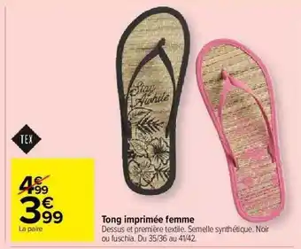 Tong Imprimée Femme
