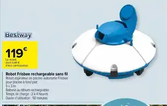 Carrefour Market Robot Frisbee Rechargeable Sans Fil Bestway offre
