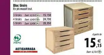 Tridôme Bloc Tiroirs Astigarraga offre