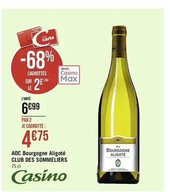 AOC Bourgogne Aligoté Club Des Sommeliers