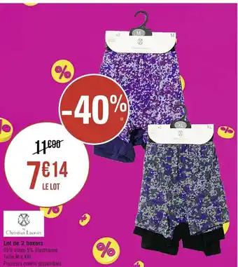Géant Casino Christian Lacroix Lot de 2 boxers offre