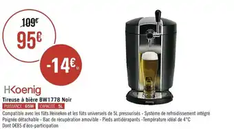 Géant Casino Tireuse à bière BW1778 Noir offre