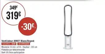 Ventilateur AM07 Blanc/Argent