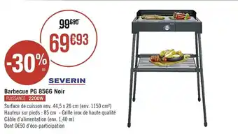 Géant Casino Severin Barbecue PG 8566 Noir offre