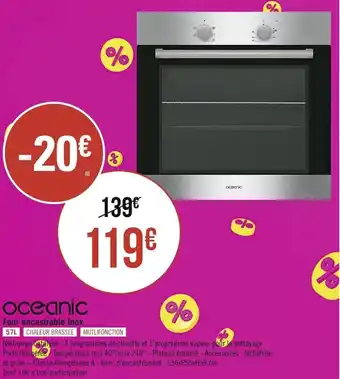 Géant Casino OCEANIC four encastrable inox offre