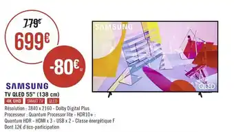 Géant Casino SAMSUNG TV QLED 55" offre