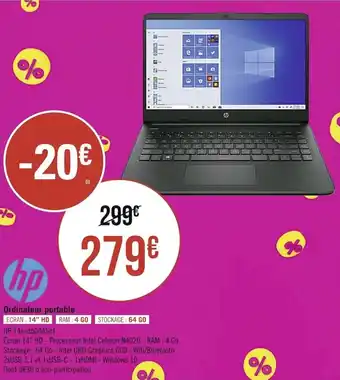 Géant Casino HP ordinateur portable offre