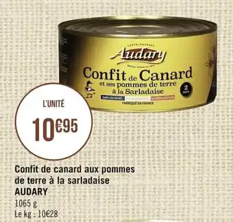Géant Casino AUDARY confit de canard aux pommes de terre à la sarladaise offre