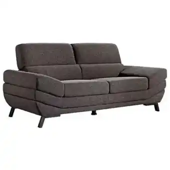 Canapé 2 places mathis tissu gris foncé