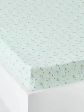 Vertbaudet Drap-housse enfant bio collection floreale oeko-tex® - vert... offre