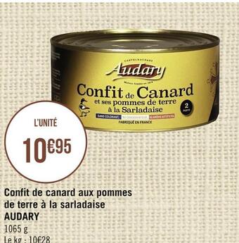 Géant Casino Audary confit de canard aux pommes de terre à la sarladaise offre