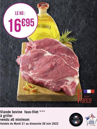 Géant Casino Viande bovine faux-filet à griller offre