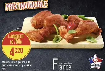 Morceaux de poulet à la mexicaine ou au paprika