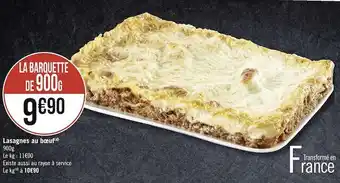 Géant Casino Lasagnes au bœuf offre