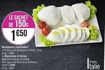 Géant Casino Mozzarella fiordilatte offre