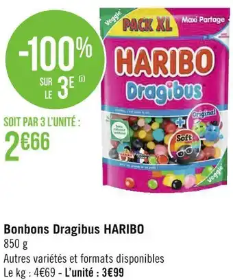 Géant Casino Haribo bonbons dragibus offre