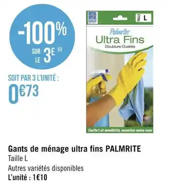 Palmrite gants de ménage ultra fins