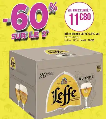 Géant Casino Leffe bière blonde 6,6% vol. offre