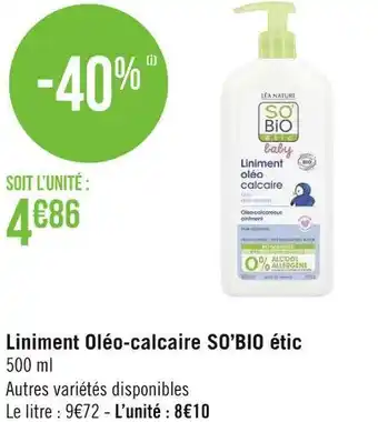 So’bio liniment oléo-calcaire étic