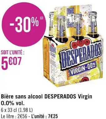 Géant Casino Desperados bière sans alcool virgin 0.0% vol. offre