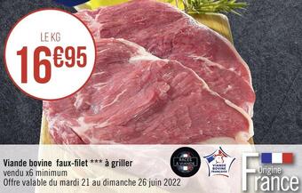 Géant Casino Viande bovine faux-filet à griller offre
