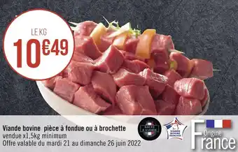 Géant Casino Viande bovine pièce à fondue ou à brochette offre