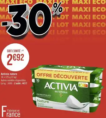 Géant Casino Activia activia nature offre
